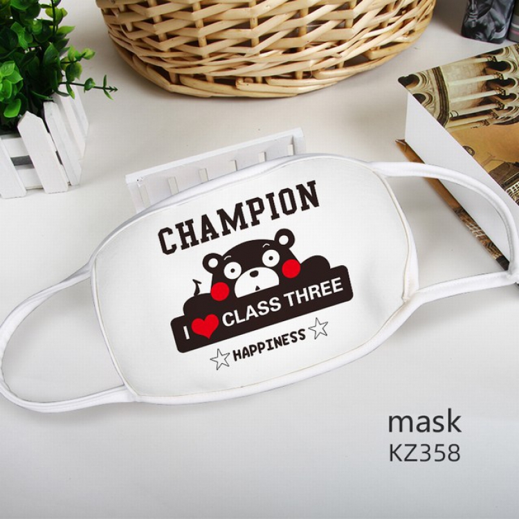 Kumamon Color printing Space cotton Mask price for 5 pcs KZ358