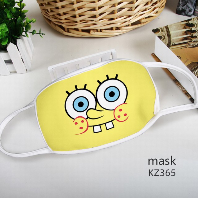 SpongeBob SquarePants Color printing Space cotton Mask price for 5 pcs KZ365