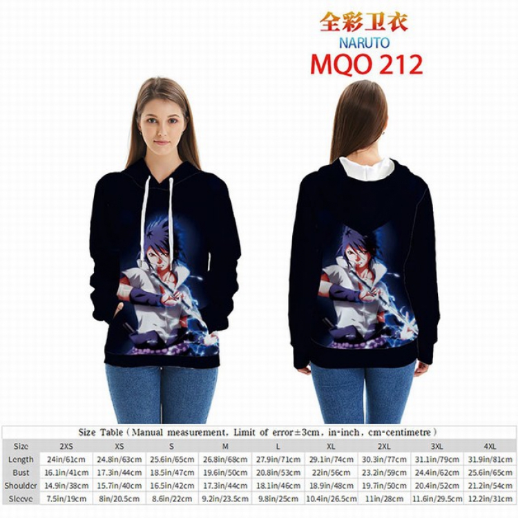 Naruto Full Color Patch pocket Sweatshirt Hoodie EUR SIZE 9 sizes from XXS to XXXXL MQO212