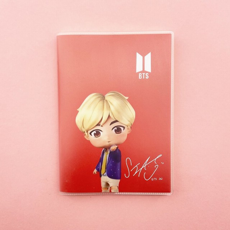 BTS Korean celebrity Jin Cartoon notebook diary 9.5X13CM75G a set price for 5 pcs
