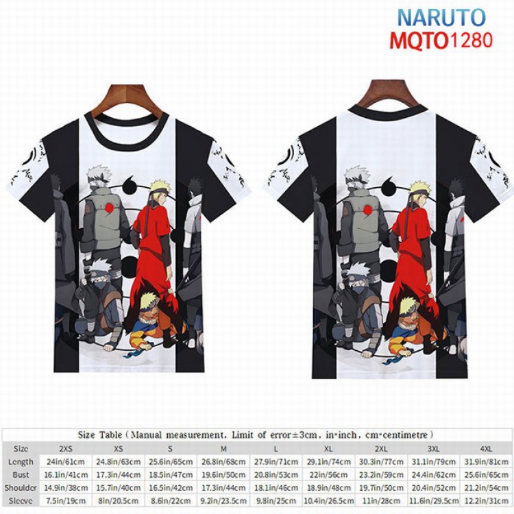 Naruto Full color short sleeve t-shirt 9 sizes from 2XS to 4XL MQTO-1280