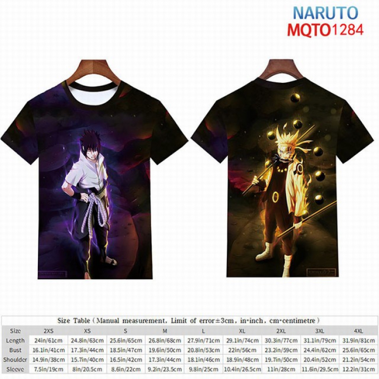 Naruto Full color short sleeve t-shirt 9 sizes from 2XS to 4XL MQTO-1284
