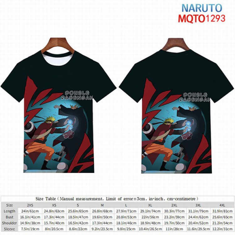 Naruto Full color short sleeve t-shirt 9 sizes from 2XS to 4XL MQTO-1293