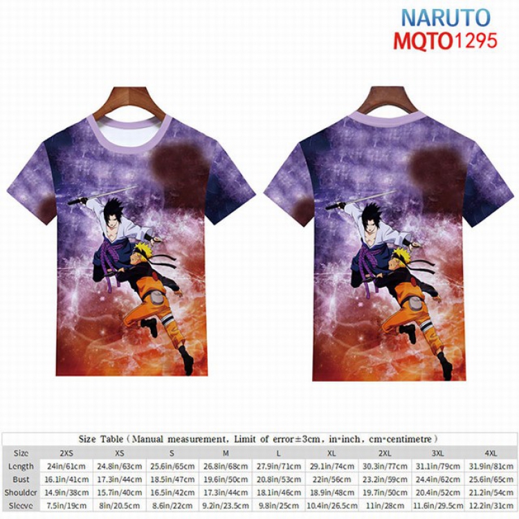 Naruto Full color short sleeve t-shirt 9 sizes from 2XS to 4XL MQTO-1295