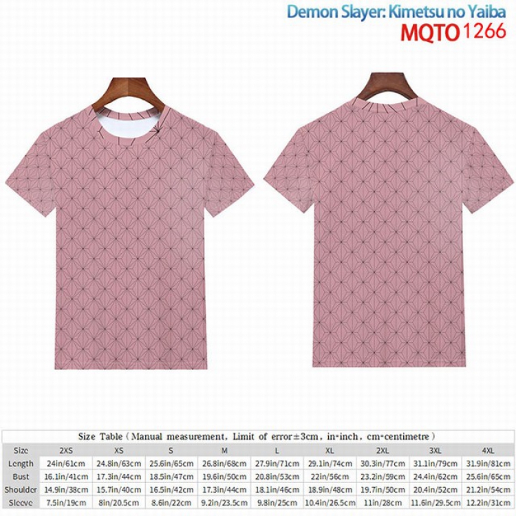 Demon Slayer Kimets Full color short sleeve t-shirt 9 sizes from 2XS to 4XL MQTO-1266