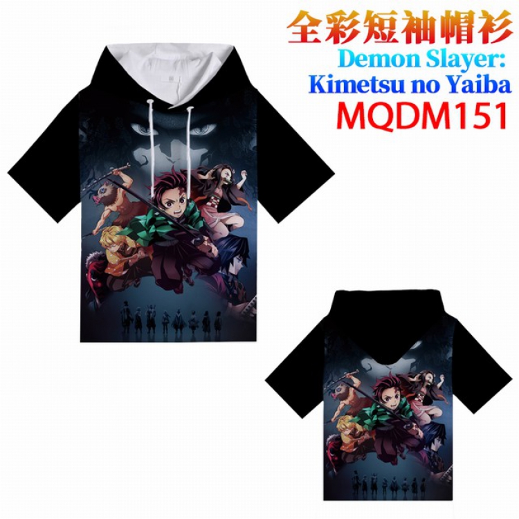 Demon Slayer Kimets Full Color Printing Short sleeve T-shirt M L XL XXL XXXL MQDM151