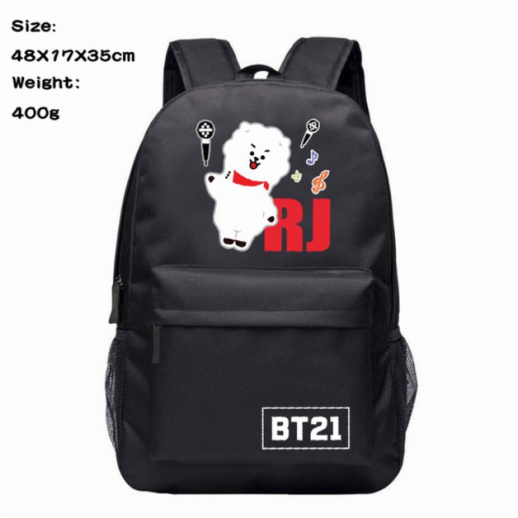 BTS Anime 600D Canvas Backpack 48X17X35CM 400G