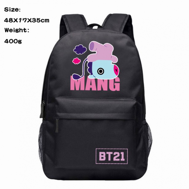 BTS Anime 600D Canvas Backpack 48X17X35CM 400G