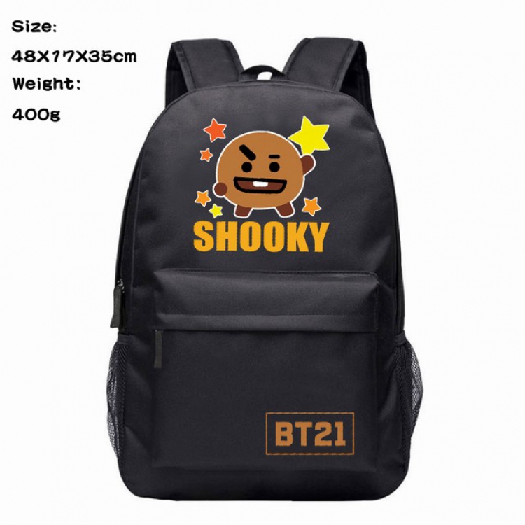 BTS Anime 600D Canvas Backpack 48X17X35CM 400G