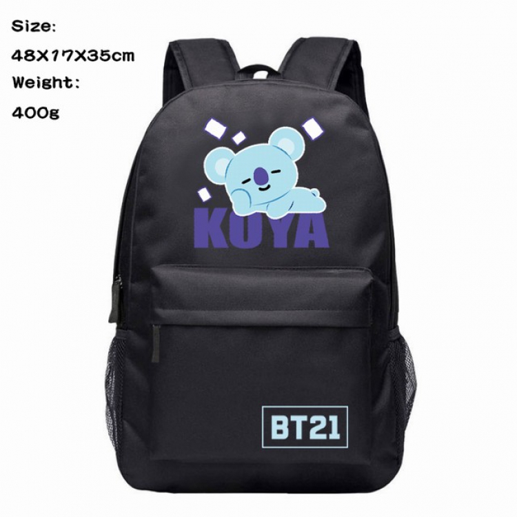 BTS Anime 600D Canvas Backpack 48X17X35CM 400G