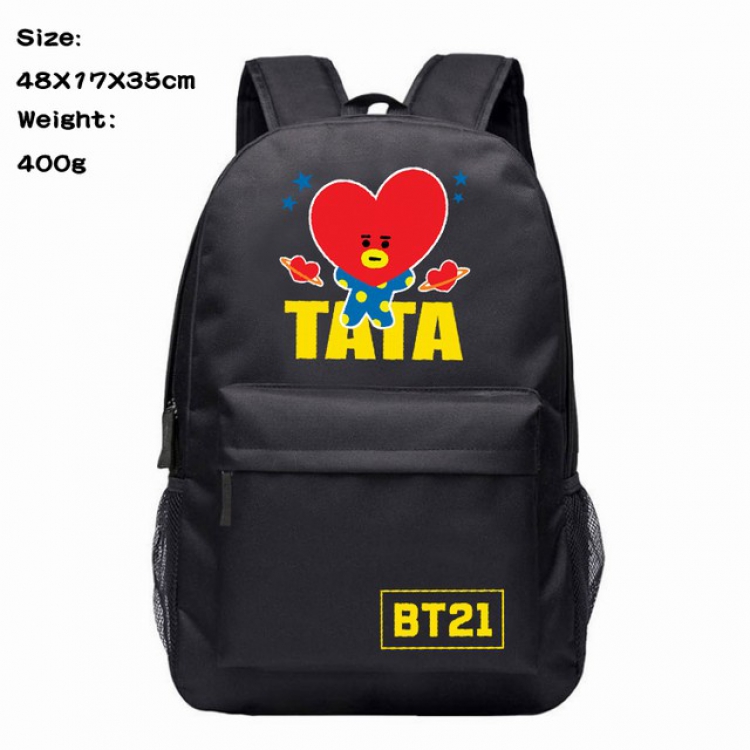 BTS Anime 600D Canvas Backpack 48X17X35CM 400G