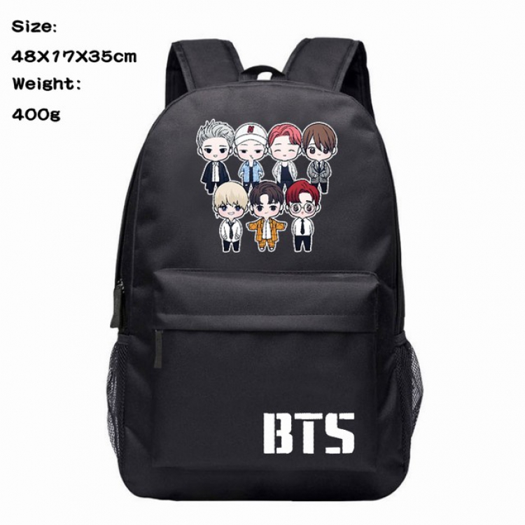 BTS  Anime 600D Canvas Backpack 48X17X35CM 400G