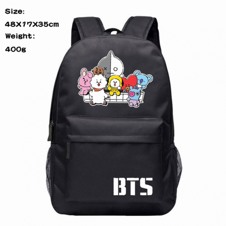 BTS Anime 600D Canvas Backpack 48X17X35CM 400G