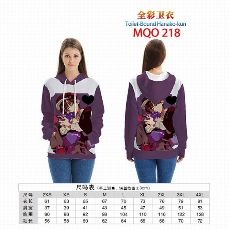 Toilet-Bound Hanako-kun Full Color Patch pocket Sweatshirt Hoodie EUR SIZE 9 sizes from XXS to XXXXL MQO218