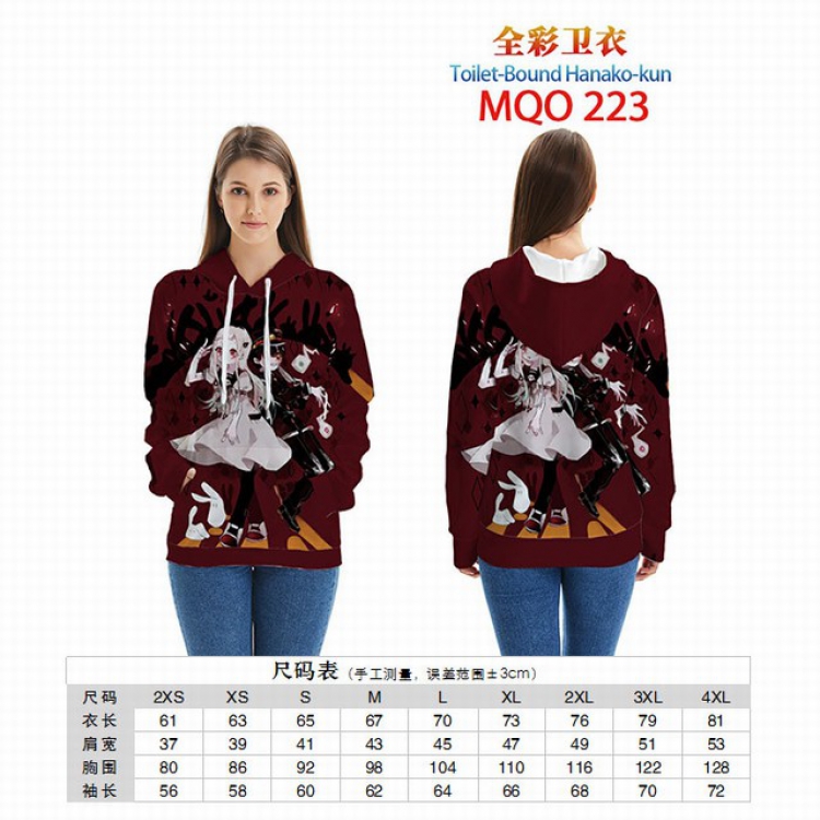 Toilet-Bound Hanako-kun Full Color Patch pocket Sweatshirt Hoodie EUR SIZE 9 sizes from XXS to XXXXL MQO223