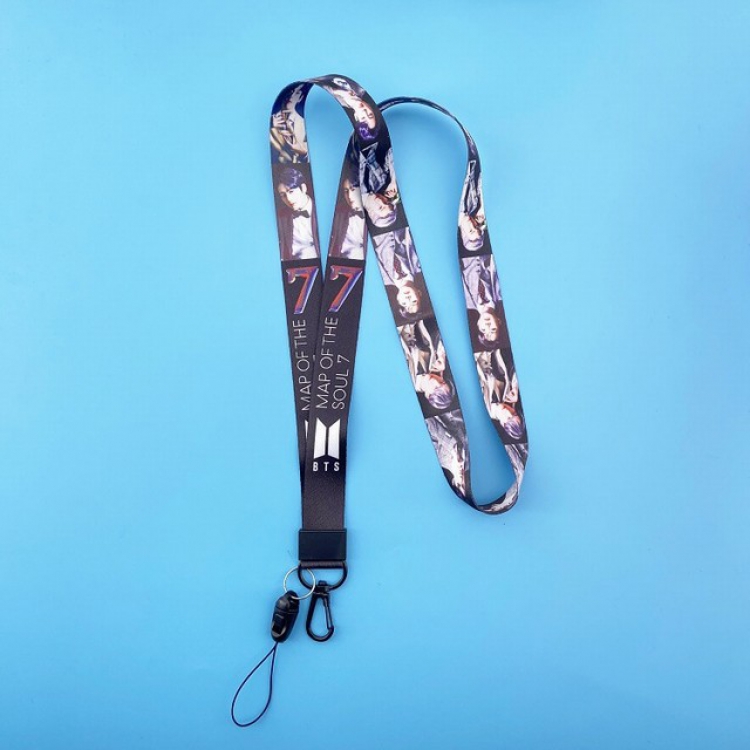 BTS Cartoon lanyard mobile phone rope 2X50CM 15G a set price for 5 pcs