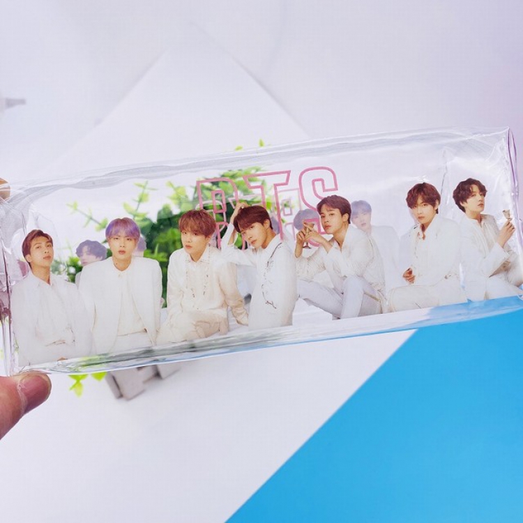 BTS Pencil case file bag storage bag 18X6.5X5.5CM 32G a set price for 5 pcs