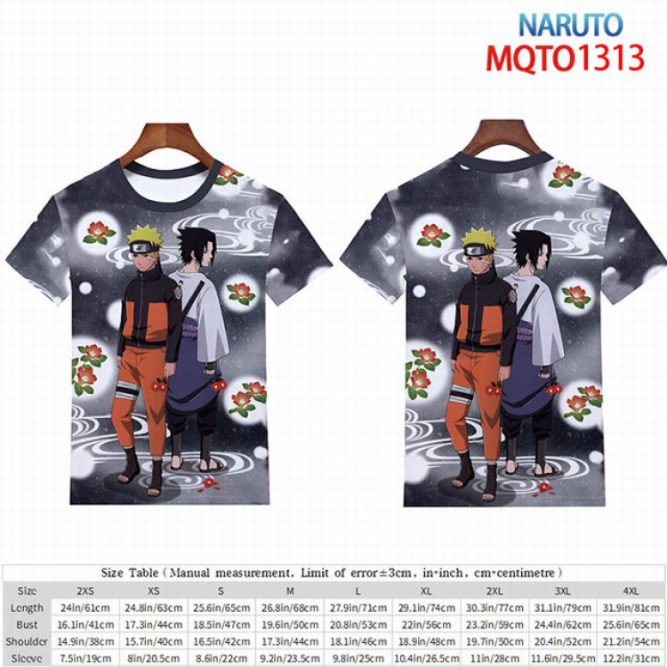 Naruto Full color short sleeve t-shirt 9 sizes from 2XS to 4XL MQTO-1313