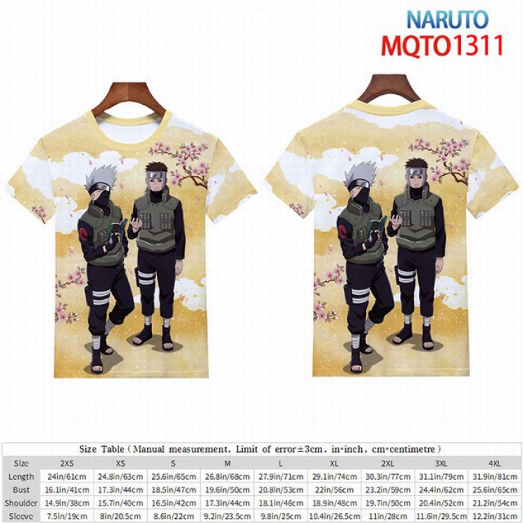 Naruto Full color short sleeve t-shirt 9 sizes from 2XS to 4XL MQTO-1311