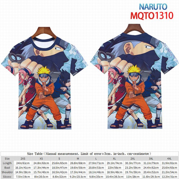 Naruto Full color short sleeve t-shirt 9 sizes from 2XS to 4XL MQTO-1310