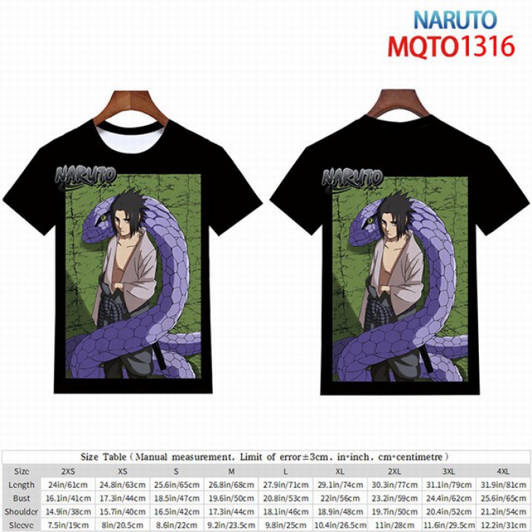 Naruto Full color short sleeve t-shirt 9 sizes from 2XS to 4XL MQTO-1316