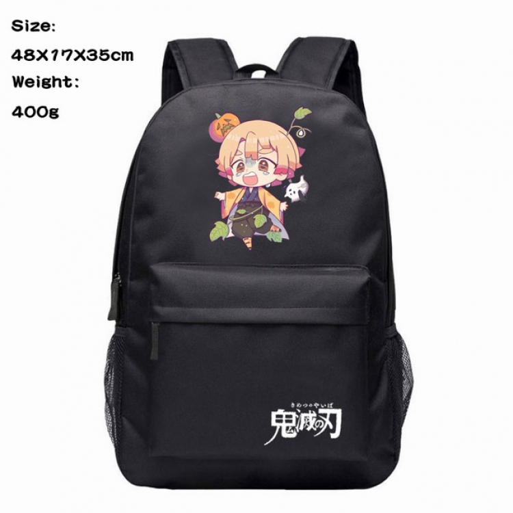 Demon Slayer Kimets Agatsuma Zenitsu Anime 600D Canvas Backpack 48X17X35CM 400G