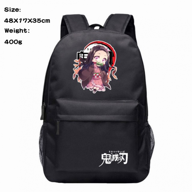 Demon Slayer Kimets Kamado Nezuko Anime 600D Canvas Backpack 48X17X35CM 400G