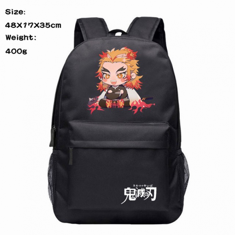 Demon Slayer Kimets Rengoku Kyoujurou Anime 600D Canvas Backpack 48X17X35CM 400G