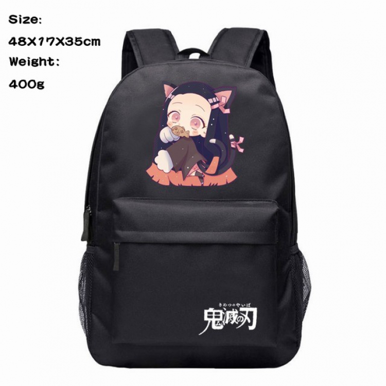 Demon Slayer Kimets Kamado Nezuko Anime 600D Canvas Backpack 48X17X35CM 400G