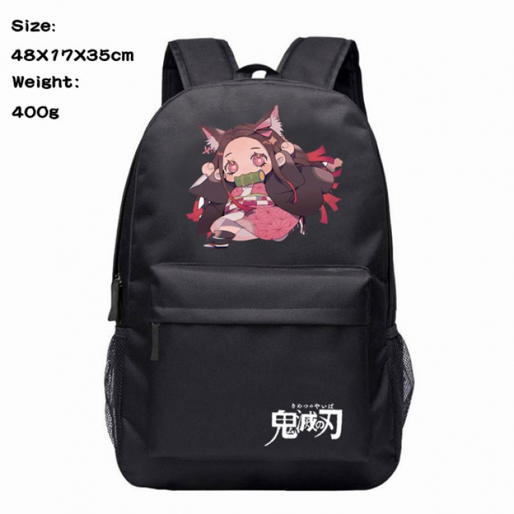 Demon Slayer Kimets Kamado Nezuko Anime 600D Canvas Backpack 48X17X35CM 400G