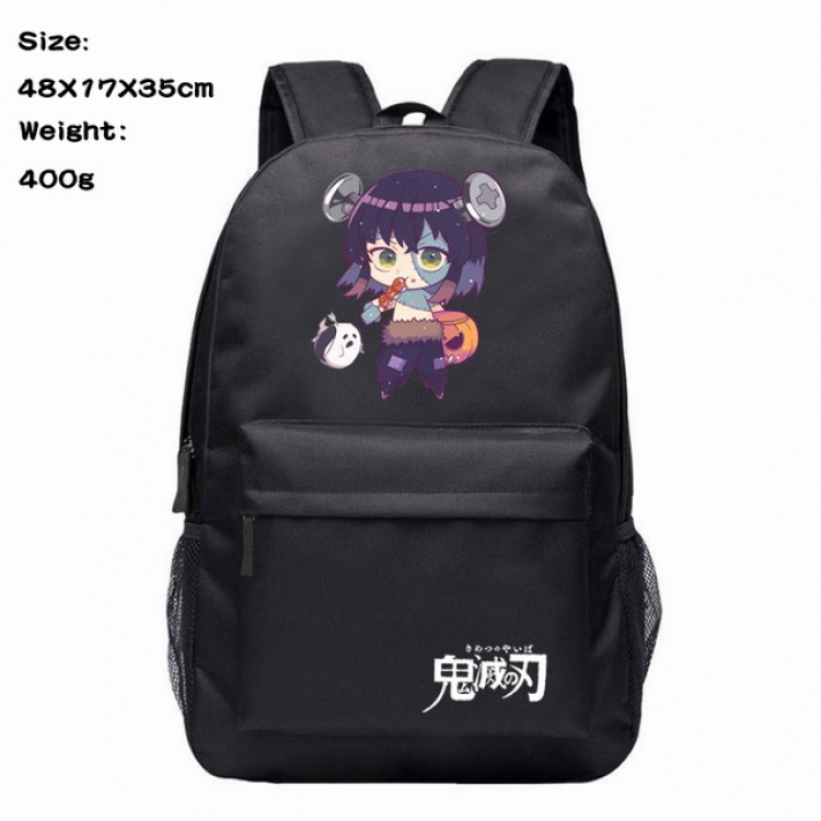 Demon Slayer Kimets Kochou Kanae Anime 600D Canvas Backpack 48X17X35CM 400G