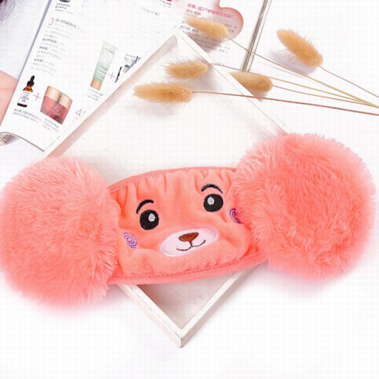 Cartoon children's ear protection plush bear masks a set price for 5 pcs