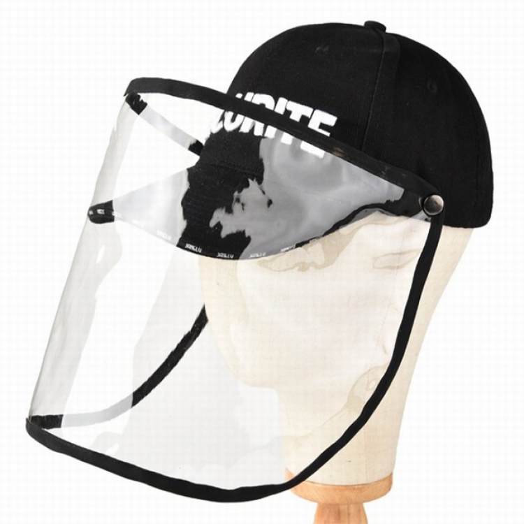 Black anti-fog anti-saliva baseball cap a set price for 2 pcs