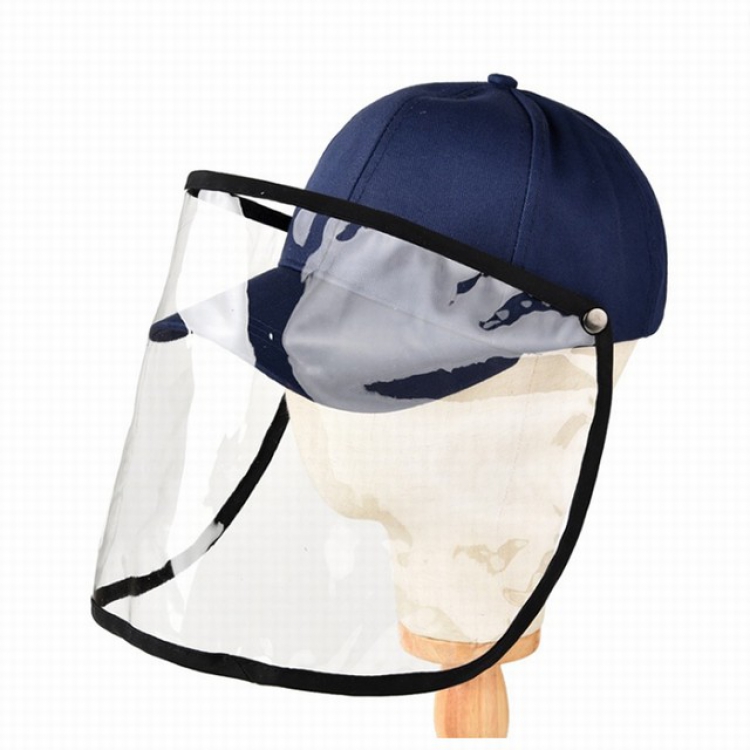 Blue anti-fog anti-saliva baseball cap a set price for 2 pcs