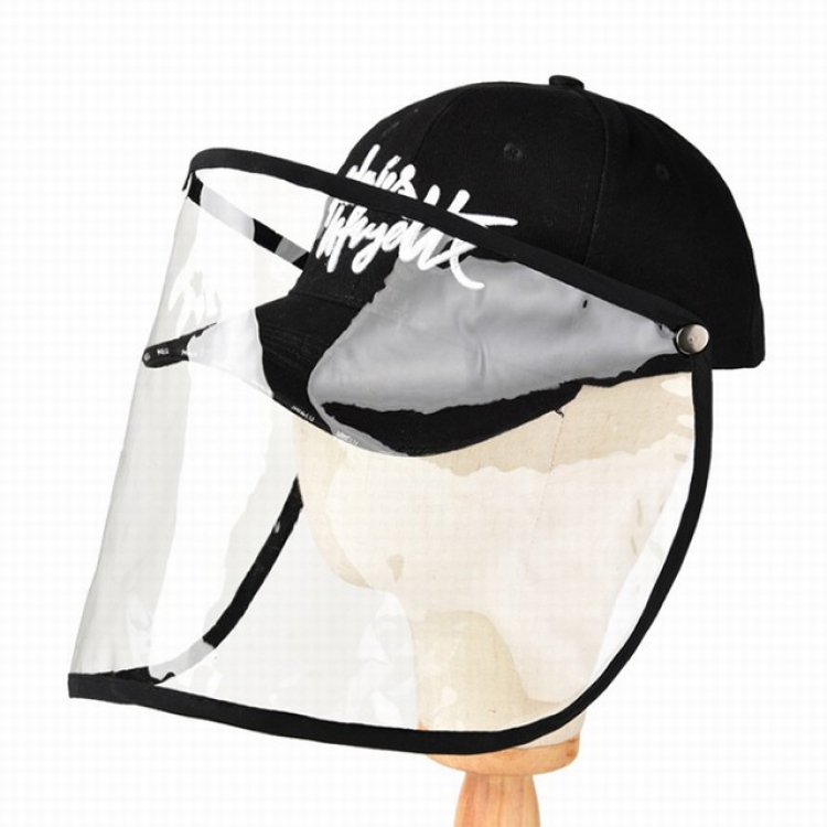 Black anti-fog anti-saliva baseball cap a set price for 2 pcs