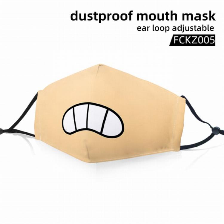 FCKZ005-Dustproof mouth mask ear loop adijustable a set price for 5 pcs