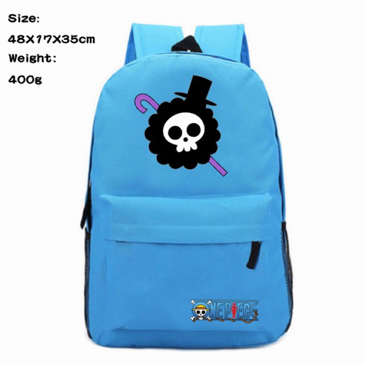 One Piece Brook Anime 600D Canvas Backpack 48X17X35CM 400G