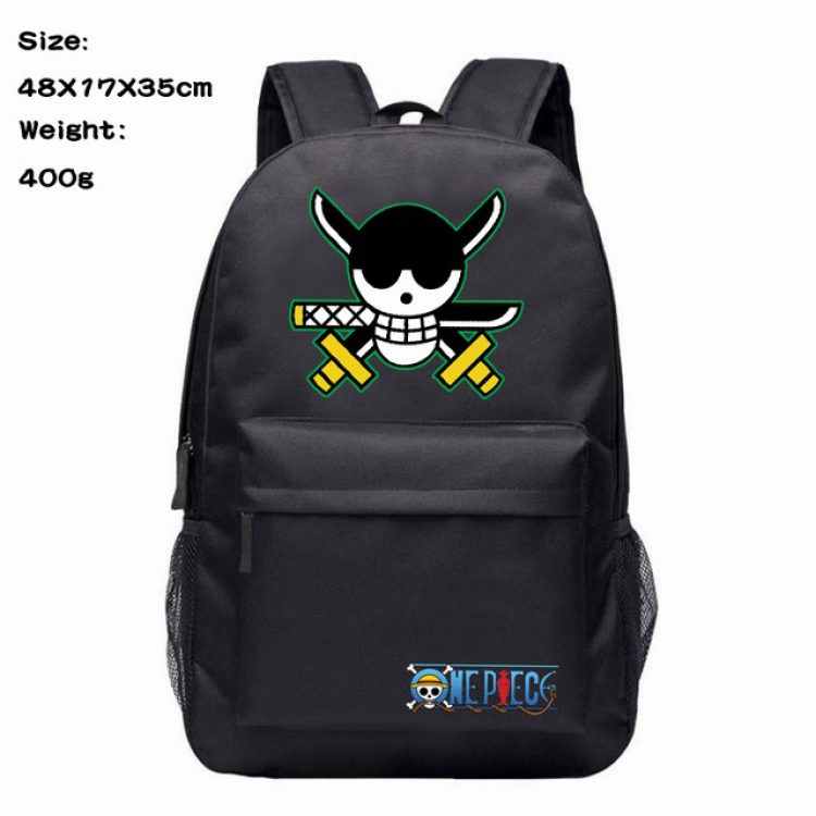 One Piece Roronoa Zoro Anime 600D Canvas Backpack 48X17X35CM 400G
