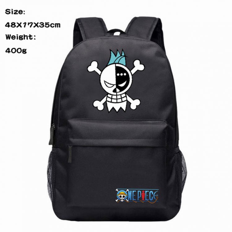 One Piece Franky Anime 600D Canvas Backpack 48X17X35CM 400G