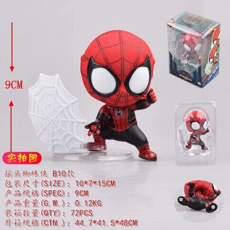 Spiderman Boxed Figure Decoration Model 9CM 0.12KG Color box size:10X7X15CM