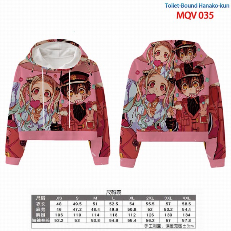 Toilet-Bound Hanako-kun Full color printed hooded pullover sweater 8 sizes from XS to 4XL MQV 035