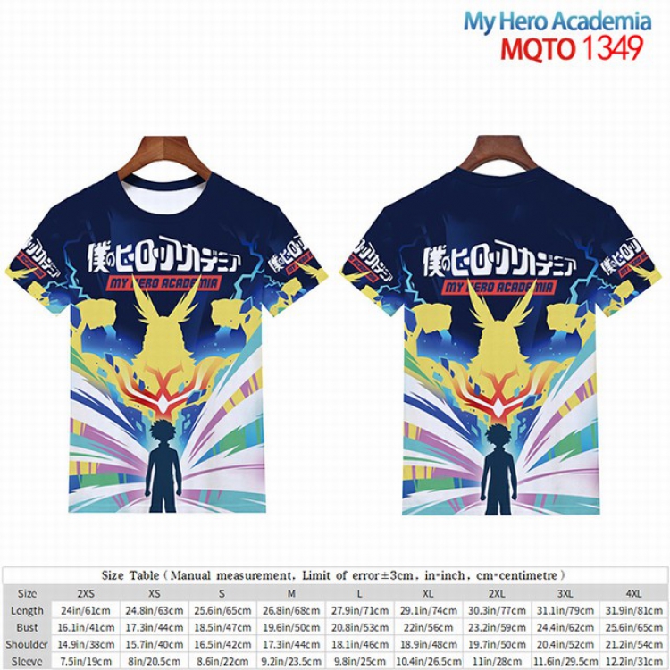 My Hero Academia Full color short sleeve t-shirt 9 sizes from 2XS to 4XL MQTO-1349