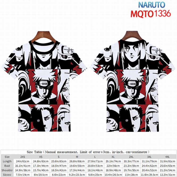 Naruto Full color short sleeve t-shirt 9 sizes from 2XS to 4XL MQTO-1336