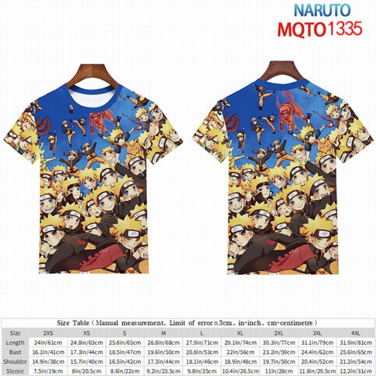 Naruto Full color short sleeve t-shirt 9 sizes from 2XS to 4XL MQTO-1335