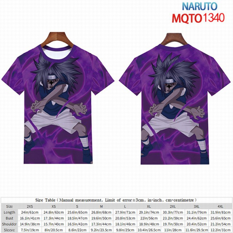 Naruto Full color short sleeve t-shirt 9 sizes from 2XS to 4XL MQTO-1340