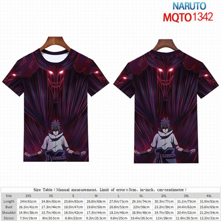 Naruto Full color short sleeve t-shirt 9 sizes from 2XS to 4XL MQTO-1342