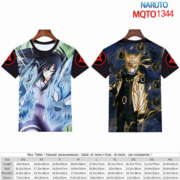 Naruto Full color short sleeve t-shirt 9 sizes from 2XS to 4XL MQTO-1344