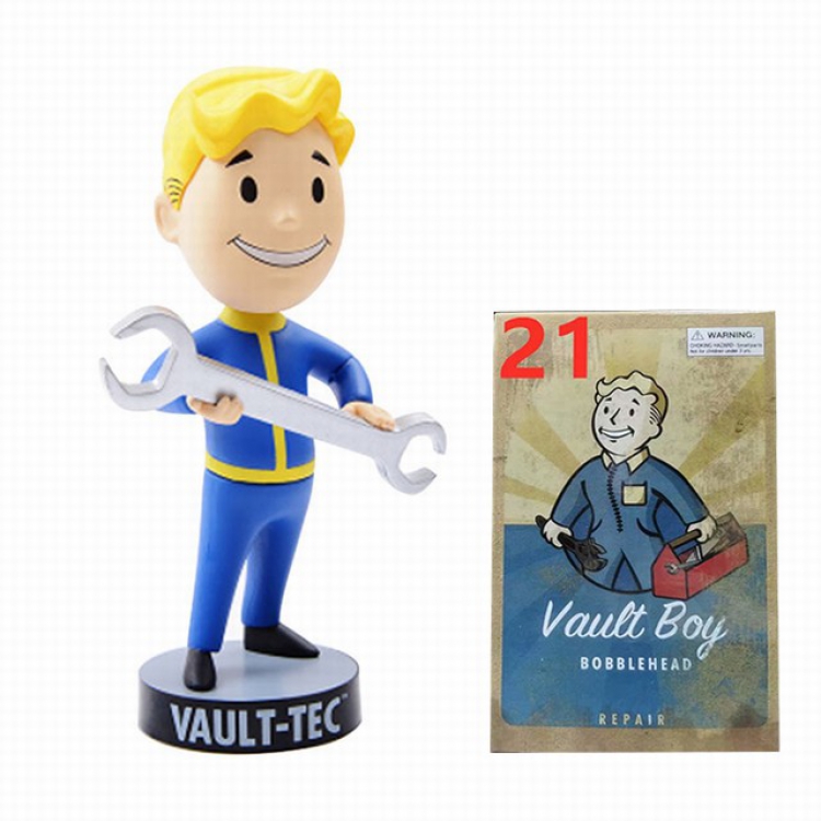 Fallout 4 3 generations Boxed Shake head Figure Decoration 13-15CM a box of 120 No.21