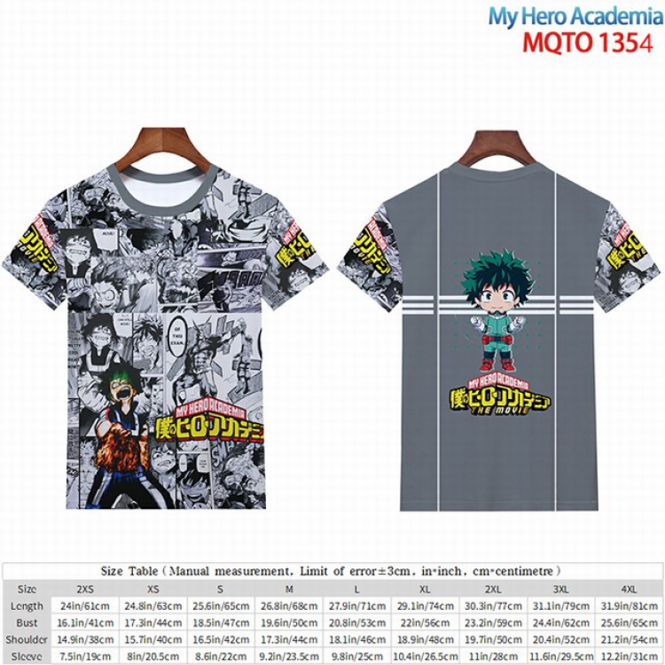 My Hero Academia Full color short sleeve t-shirt 9 sizes from 2XS to 4XL MQTO-1354