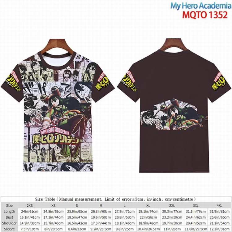 My Hero Academia Full color short sleeve t-shirt 9 sizes from 2XS to 4XL MQTO-1352